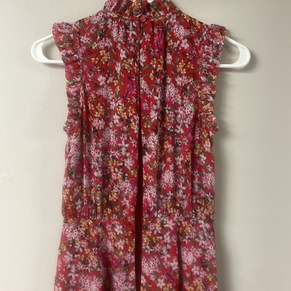 ANTHROPOLOGIE ALI&JAY TROUBADOUR RED FLORAL JUMPSUIT OPEN BACK FEMININE & FLOWY - Picture 11 of 14